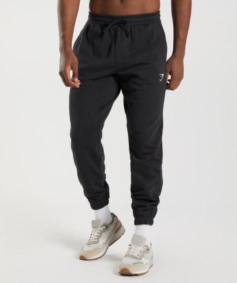 Pantalones Jogger Gymshark Essential Oversized Hombre Negros | MX 837DMK